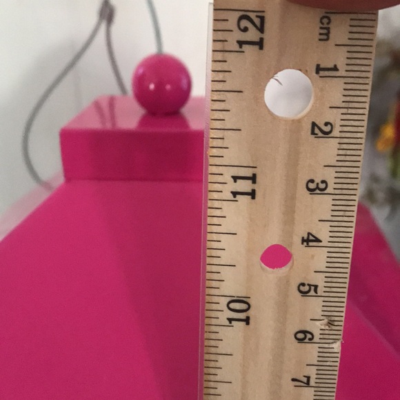 Fuschia Metal Lantern Bird Feeder - Picture 9 of 10